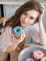 Find-Best-Teens.com presents: If you are a fan of skinny girls, check out how this cute little doll poses and teases totally naked in the kitchen.
