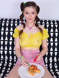 Find-Best-Teens.com presents: Brunette girl spends many hours posing nude at home and enjoying each second of doing it