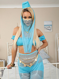 Find-Best-Teens.com presents: Lauren Louise from Layered-Nylons as a sexy genie wearing sheer pantyhose over white stockings
